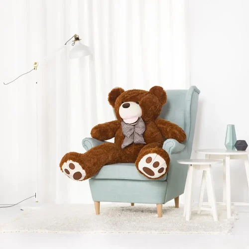 Teddyway Bobo, ours en peluche géant XXL, peluche douce, 100 cm, 39 pouces, 3,3 pieds, marron clair - Teddyway