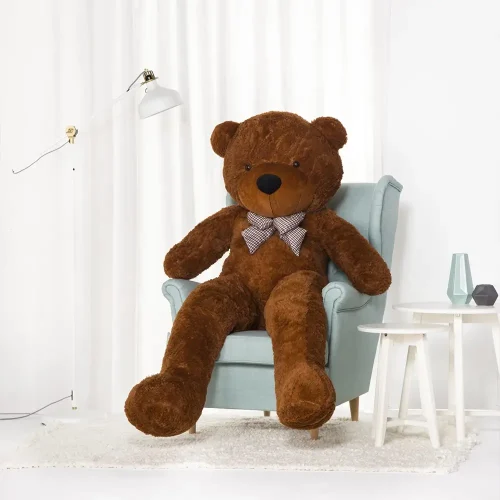 Ours en peluche géant Popo de Teddyway (XXL), peluche douce, 100 cm, 39 pouces, 3,3 pieds, marron clair - Teddyway