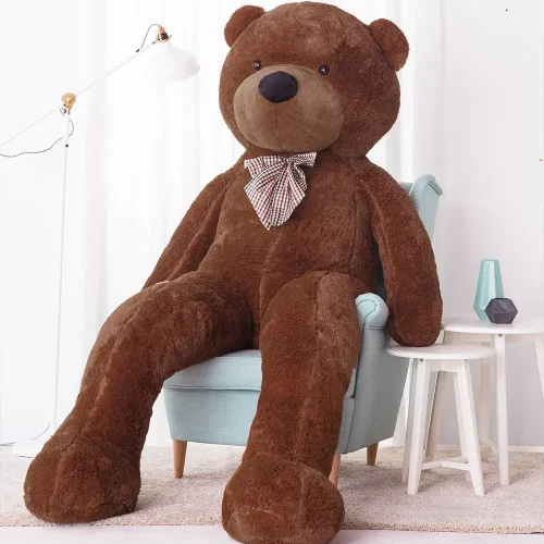 Ours en peluche géant Popo de Teddyway (XXL), peluche douce, 100 cm, 39 pouces, 3,3 pieds, marron clair - Teddyway