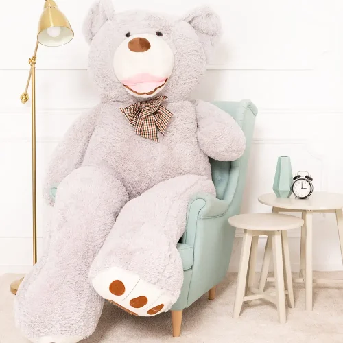 Teddyway Bobo, ours en peluche géant XXL, peluche douce, 100 cm, 39 pouces, 3,3 pieds, marron clair - Teddyway
