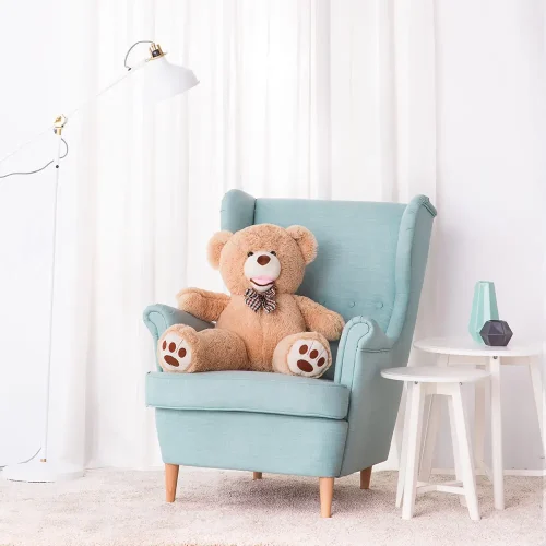 Teddyway Bobo, ours en peluche géant XXL, peluche douce, 100 cm, 39 pouces, 3,3 pieds, marron clair - Teddyway