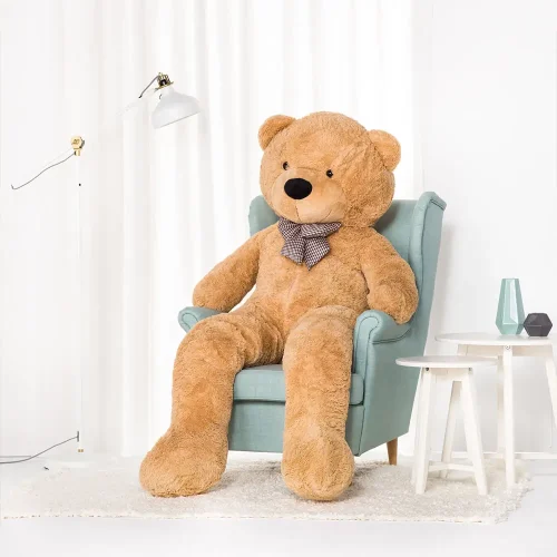 Ours en peluche géant Popo de Teddyway (XXL), peluche douce, 100 cm, 39 pouces, 3,3 pieds, marron clair - Teddyway