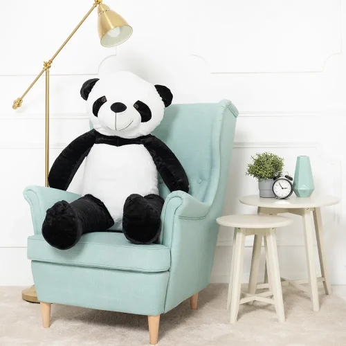 Teddyway Vovo Peluche Panda Géant XXL, Peluche Douce, 100 cm, 39 pouces, 3,3 pieds, Noir et Blanc - Teddyway