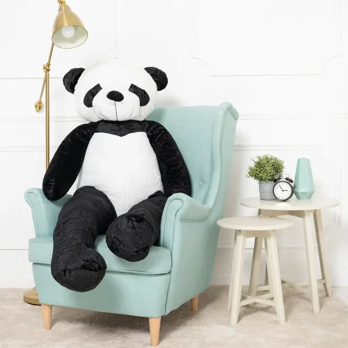 Teddyway Vovo Peluche Panda Géant XXL, Peluche Douce, 100 cm, 39 pouces, 3,3 pieds, Noir et Blanc - Teddyway