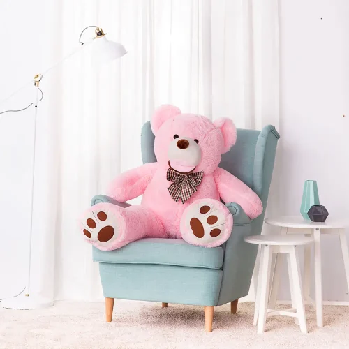 Teddyway Bobo, ours en peluche géant XXL, peluche douce, 100 cm, 39 pouces, 3,3 pieds, marron clair - Teddyway
