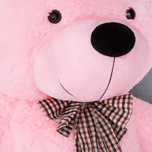 Ours en peluche géant Popo de Teddyway (XXL), peluche douce, 100 cm, 39 pouces, 3,3 pieds, rose - Teddyway