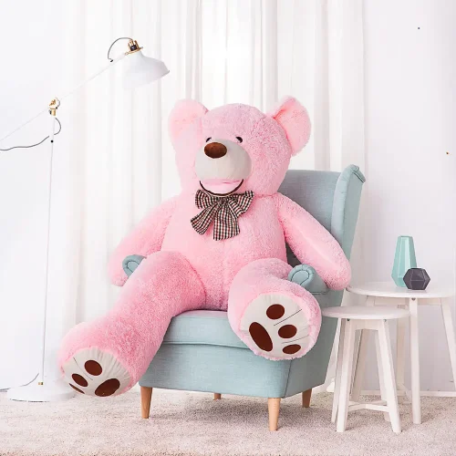 Teddyway Bobo, ours en peluche géant XXL, peluche douce, 100 cm, 39 pouces, 3,3 pieds, marron clair - Teddyway