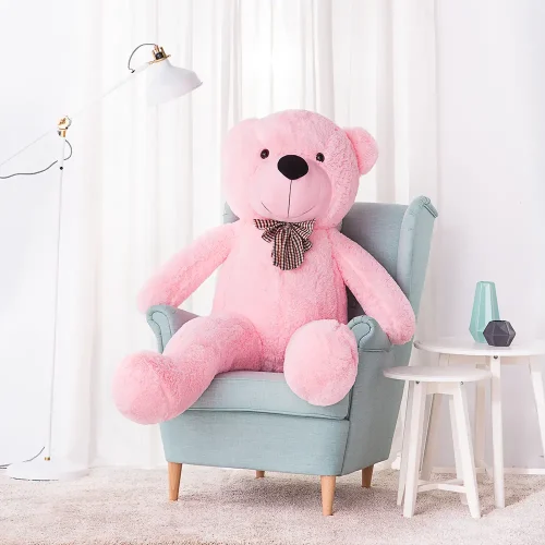 Ours en peluche géant Popo de Teddyway (XXL), peluche douce, 100 cm, 39 pouces, 3,3 pieds, marron clair - Teddyway