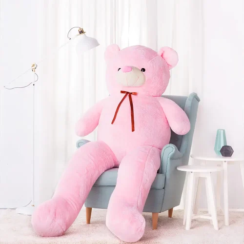 Gros ours en peluche, peluche douce, 100 cm, 39 pouces, 3,3 pieds, marron clair, Toto - Teddyway