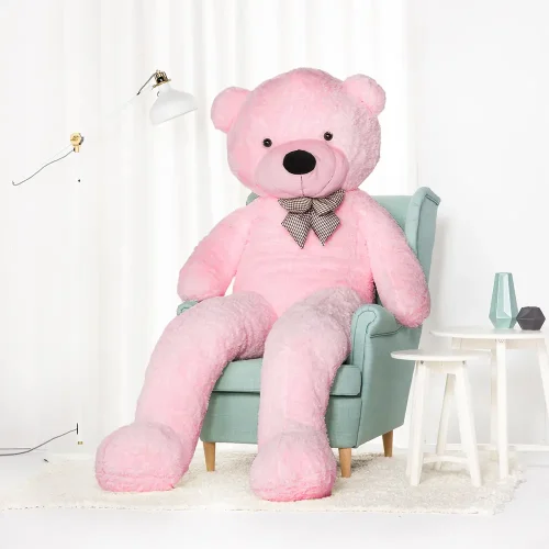 Ours en peluche géant Popo de Teddyway (XXL), peluche douce, 100 cm, 39 pouces, 3,3 pieds, marron clair - Teddyway