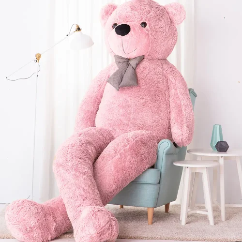 Ours en peluche géant Popo de Teddyway (XXL), peluche douce, 100 cm, 39 pouces, 3,3 pieds, marron clair - Teddyway