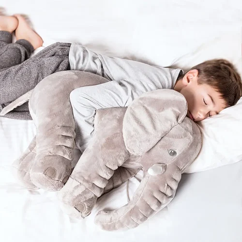 Éléphant en peluche Teddyway Hogo, jouet doux, 70 cm, 27 pouces, 2,3 pieds, gris - Teddyway