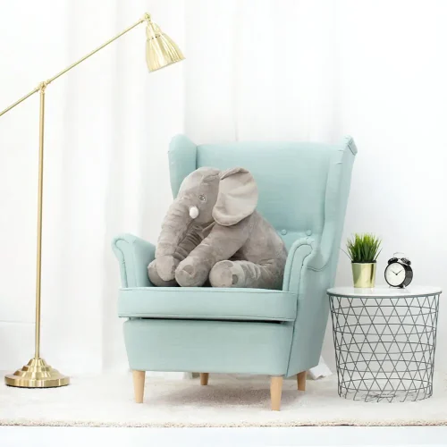 Éléphant en peluche Teddyway Hogo, jouet doux, 70 cm, 27 pouces, 2,3 pieds, gris - Teddyway
