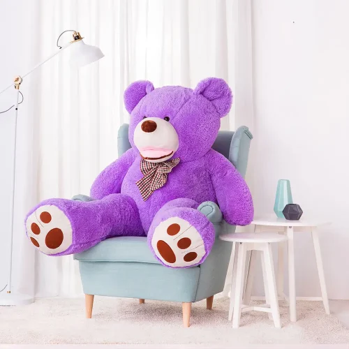 Teddyway Bobo, ours en peluche géant XXL, peluche douce, 100 cm, 39 pouces, 3,3 pieds, marron clair - Teddyway