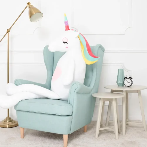 Peluche Licorne Géante Fefo de Teddyway (XXL), Douceur, 120 cm, 47 pouces, 3,9 pieds, Rose - Teddyway