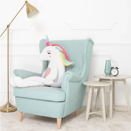 Peluche Licorne Géante Fefo de Teddyway (XXL), Douceur, 120 cm, 47 pouces, 3,9 pieds, Rose - Teddyway