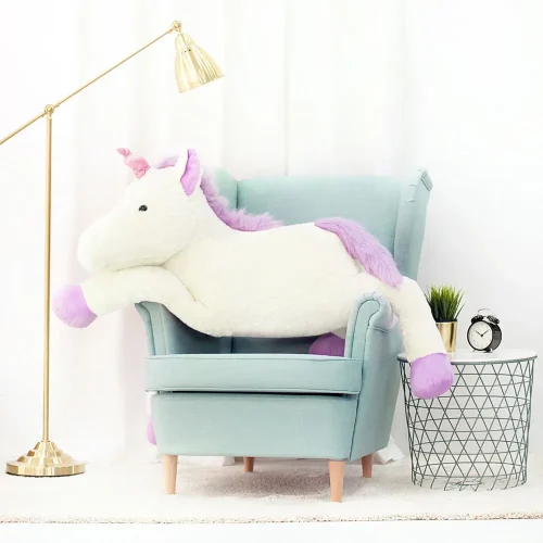 Peluche Licorne Soso de Teddyway, jouet doux, 70 cm, 27 pouces, 2,3 pieds, rose - Teddyway