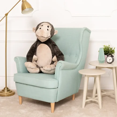 Singe en peluche Teddyway Moto, jouet doux, 90 cm, 35 pouces, 2,9 pieds, marron foncé - Teddyway