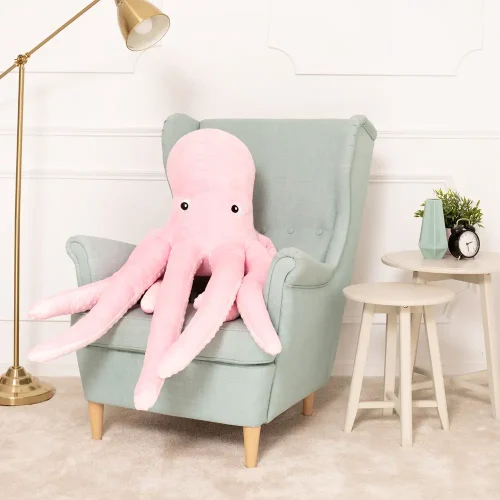 Peluche géante Sodo Calmar XXL Teddyway, peluche douce, 80 cm, 31 pouces, 2,6 pieds, bleue - Teddyway