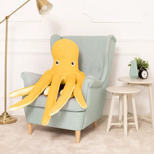 Peluche géante Sodo Calmar XXL Teddyway, peluche douce, 80 cm, 31 pouces, 2,6 pieds, bleue - Teddyway