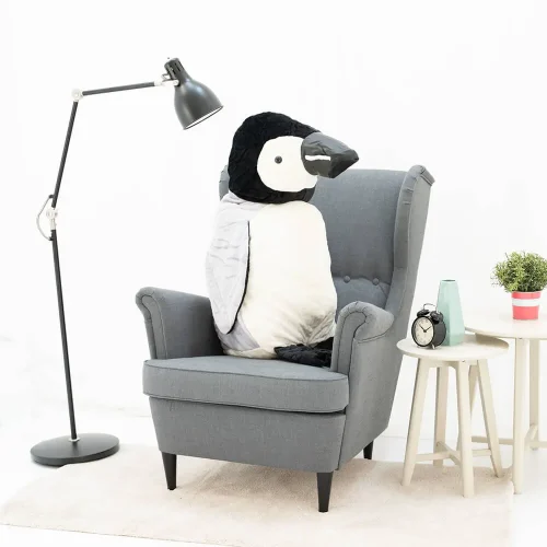 Peluche Pingouin Pipi Teddyway, jouet doux, 40 cm, 16 pouces, 1,3 pied, noir et blanc - Teddyway