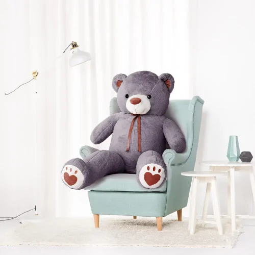 Gros ours en peluche, peluche douce, 100 cm, 39 pouces, 3,3 pieds, marron clair, Toto - Teddyway