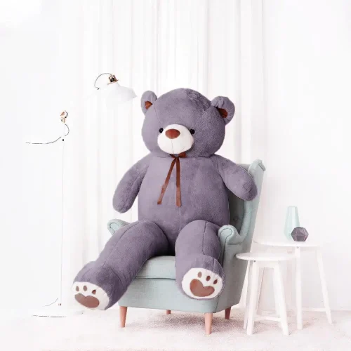 Gros ours en peluche, peluche douce, 100 cm, 39 pouces, 3,3 pieds, marron clair, Toto - Teddyway