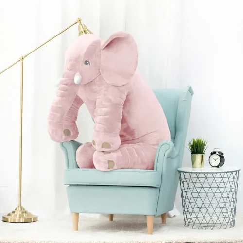 Éléphant en peluche Teddyway Hogo, jouet doux, 70 cm, 27 pouces, 2,3 pieds, gris - Teddyway