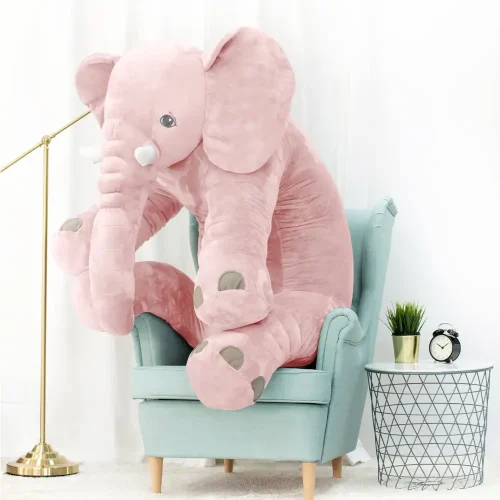 Éléphant en peluche Teddyway Hogo, jouet doux, 70 cm, 27 pouces, 2,3 pieds, gris - Teddyway