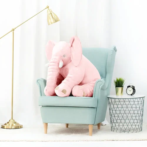 Éléphant en peluche Teddyway Hogo, jouet doux, 70 cm, 27 pouces, 2,3 pieds, gris - Teddyway