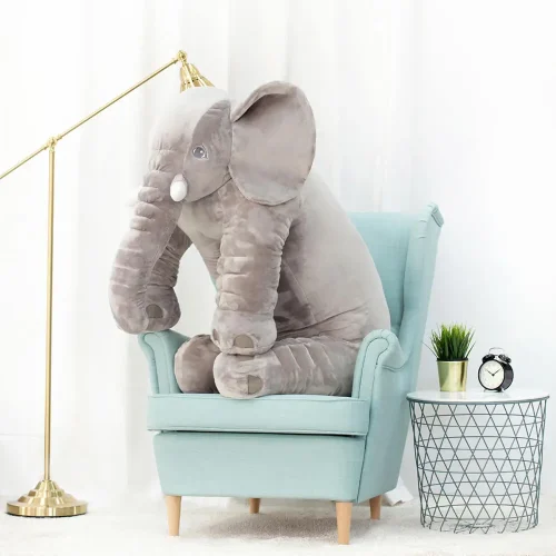 Éléphant en peluche Teddyway Hogo, jouet doux, 70 cm, 27 pouces, 2,3 pieds, gris - Teddyway