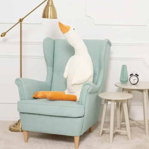 Oie en peluche Teddyway Goso, jouet doux, 90 cm, 35 pouces, 2,9 pieds, blanche - Teddyway