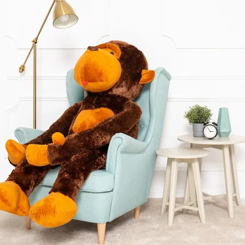 Singe en peluche Moko de Teddyway, jouet doux, 90 cm, 35 pouces, 2,9 pieds, marron - Teddyway