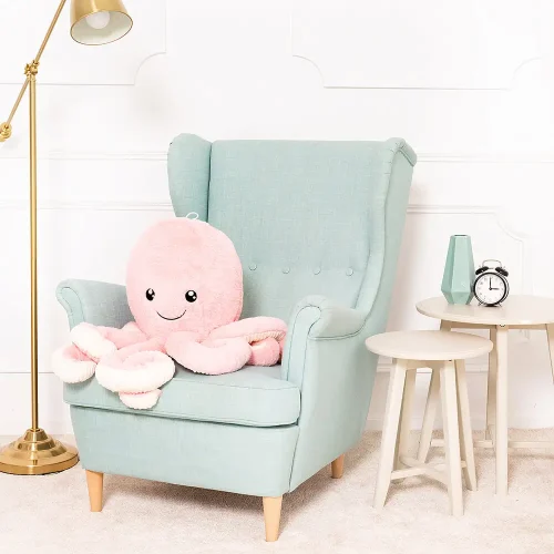 Poulpe géant en peluche Opus Big Plush, peluche douce, 80 cm, 31 pouces, 2,6 pieds, bleu - Teddyway
