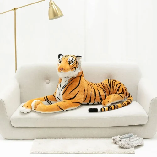 Peluche Tigre Tigo de Teddyway, jouet doux, 70 cm, 27 pouces, 2,3 pieds, jaune - Teddyway