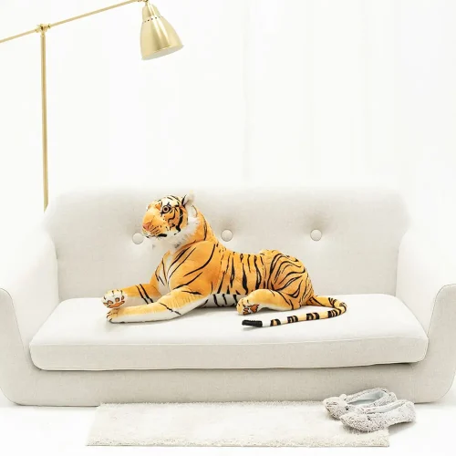 Peluche Tigre Tigo de Teddyway, jouet doux, 70 cm, 27 pouces, 2,3 pieds, jaune - Teddyway