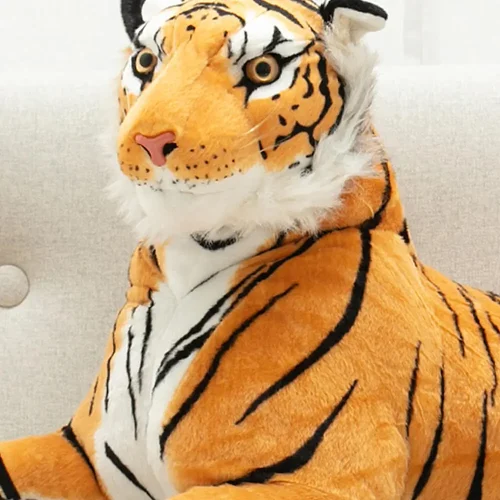 Peluche Tigre Tigo de Teddyway, jouet doux, 70 cm, 27 pouces, 2,3 pieds, jaune - Teddyway