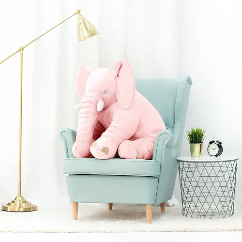 Éléphant en peluche Teddyway Hogo, jouet doux, 70 cm, 27 pouces, 2,3 pieds, gris - Teddyway