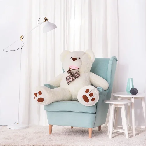 Teddyway Bobo, ours en peluche géant XXL, peluche douce, 100 cm, 39 pouces, 3,3 pieds, marron clair - Teddyway