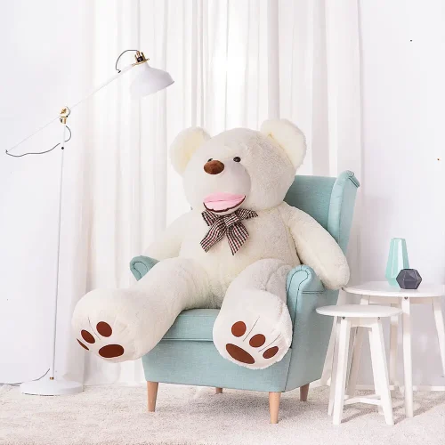 Teddyway Bobo, ours en peluche géant XXL, peluche douce, 100 cm, 39 pouces, 3,3 pieds, marron clair - Teddyway