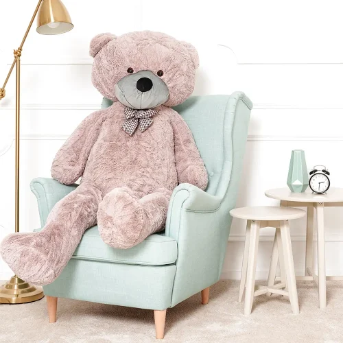 Ours en peluche géant Popo de Teddyway (XXL), peluche douce, 100 cm, 39 pouces, 3,3 pieds, marron clair - Teddyway