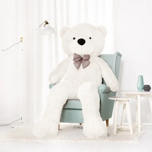 Ours en peluche géant Popo de Teddyway (XXL), peluche douce, 100 cm, 39 pouces, 3,3 pieds, marron clair - Teddyway