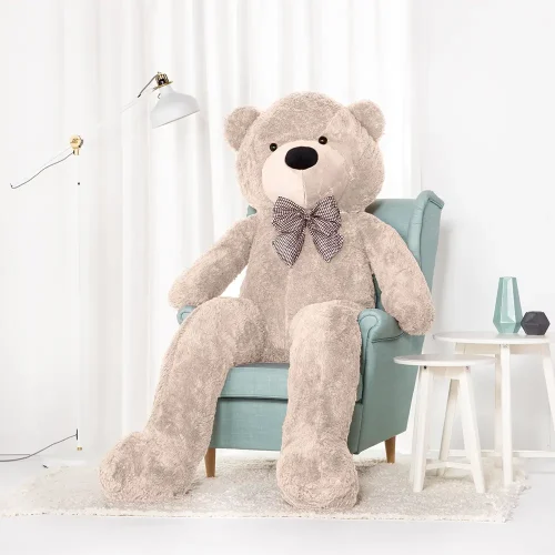 Ours en peluche géant Popo de Teddyway (XXL), peluche douce, 100 cm, 39 pouces, 3,3 pieds, marron clair - Teddyway