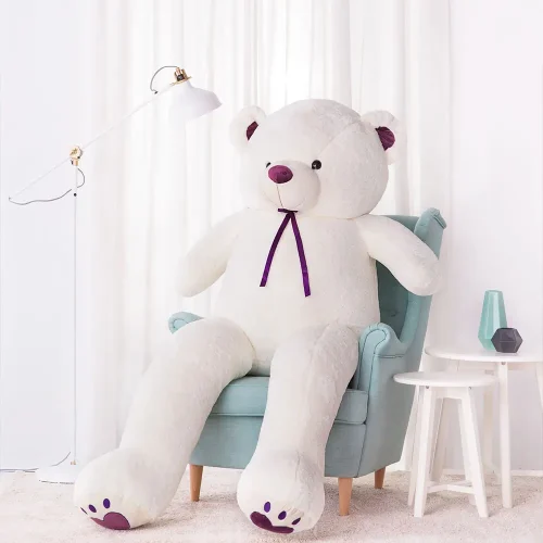 Gros ours en peluche, peluche douce, 100 cm, 39 pouces, 3,3 pieds, marron clair, Toto - Teddyway