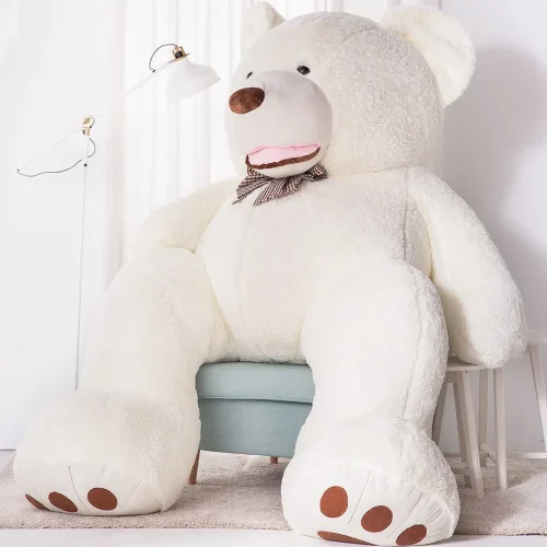 Teddyway Bobo, ours en peluche géant XXL, peluche douce, 100 cm, 39 pouces, 3,3 pieds, marron clair - Teddyway