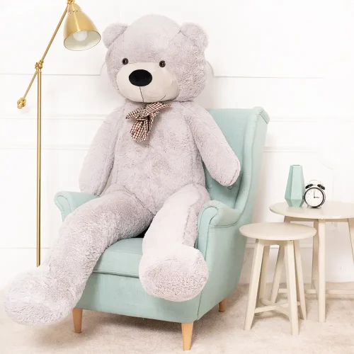 Ours en peluche géant Popo de Teddyway (XXL), peluche douce, 100 cm, 39 pouces, 3,3 pieds, marron clair - Teddyway