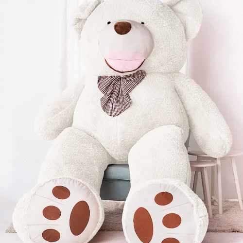Teddyway Bobo, ours en peluche géant XXL, peluche douce, 100 cm, 39 pouces, 3,3 pieds, marron clair - Teddyway