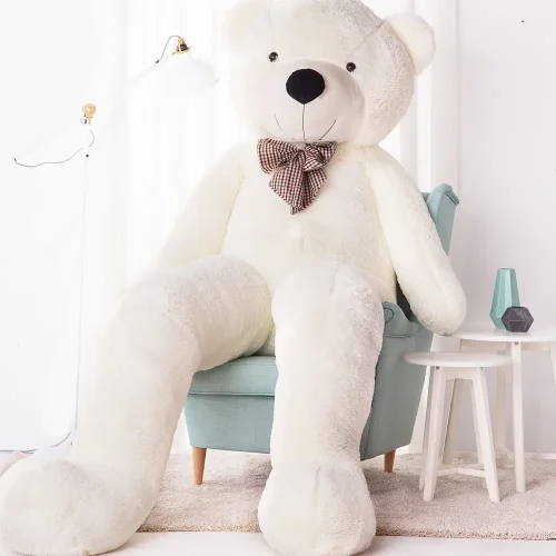 Ours en peluche géant Popo de Teddyway (XXL), peluche douce, 100 cm, 39 pouces, 3,3 pieds, marron clair - Teddyway