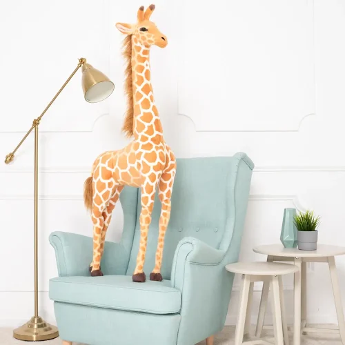 Girafe en peluche Teddyway Gifo, jouet doux, 55 cm, 21 pouces, 1,8 pied, jaune - Teddyway
