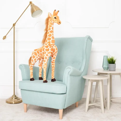 Girafe en peluche Teddyway Gifo, jouet doux, 55 cm, 21 pouces, 1,8 pied, jaune - Teddyway